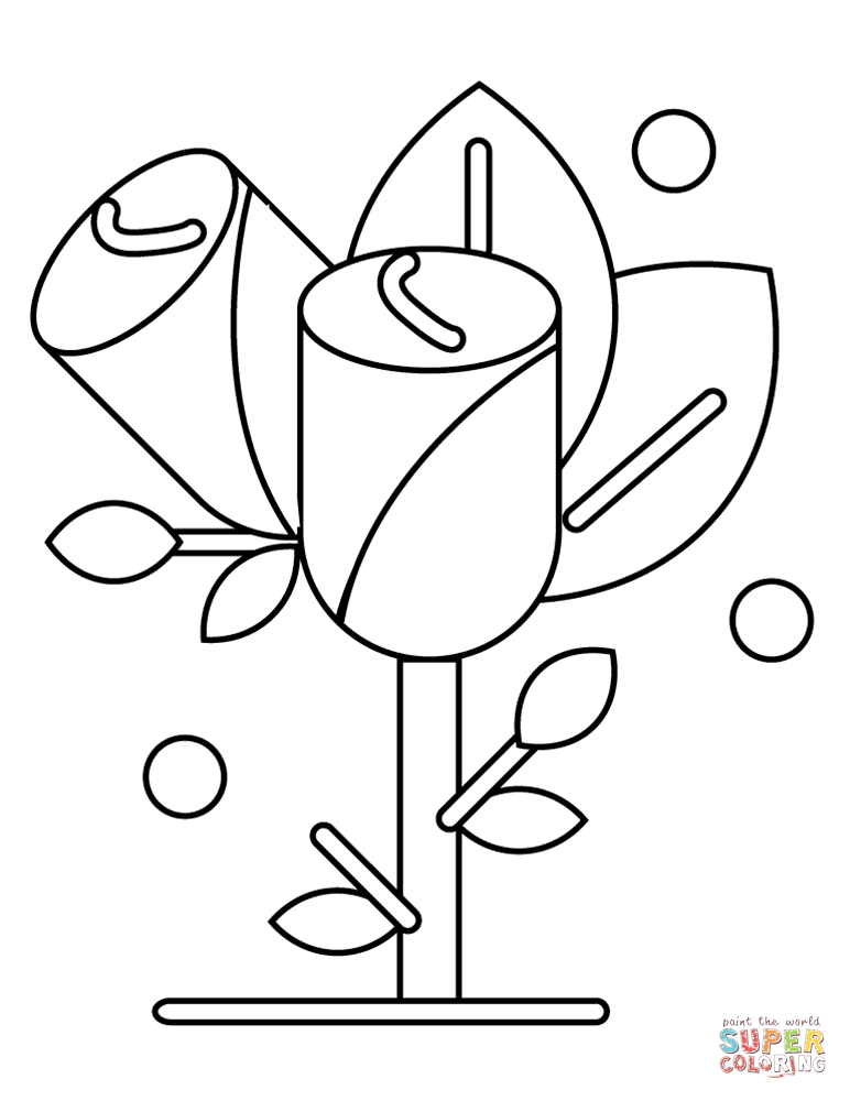 Dibujo de flores de san valentin para colorear dibujos para colorear imprimir gratis