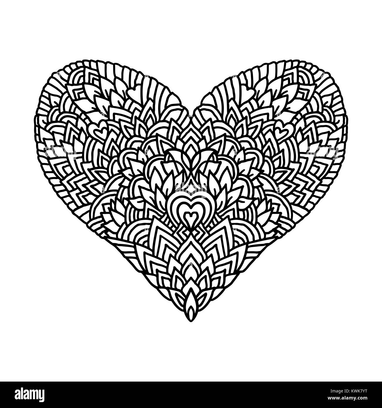 Mandala hada corazon imãgen recortadas de stock