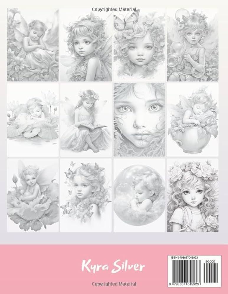 Fantasy fairy coloring book adult coloring by silver kyra