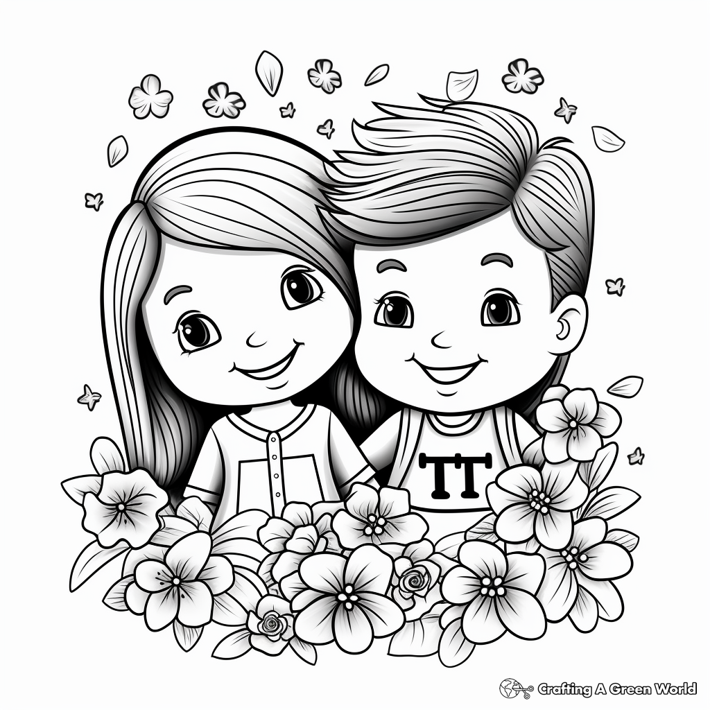 Happy anniversary coloring pages