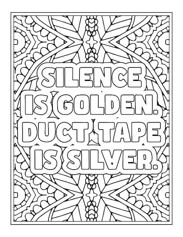 Premium vector sarcastic quotes coloring pages