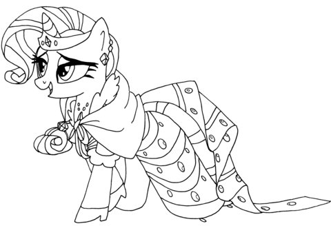 My little pony rarity coloring page free printable coloring pages
