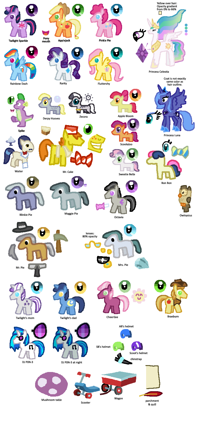 My little pony color keys
