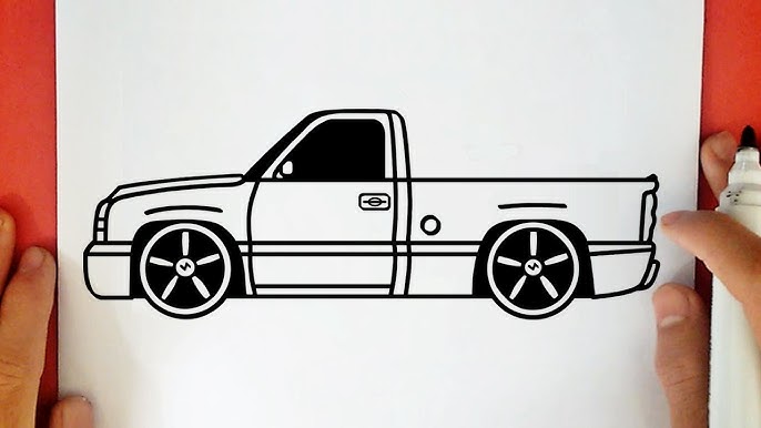 Coo dibujar una caioneta chevrolet silverado