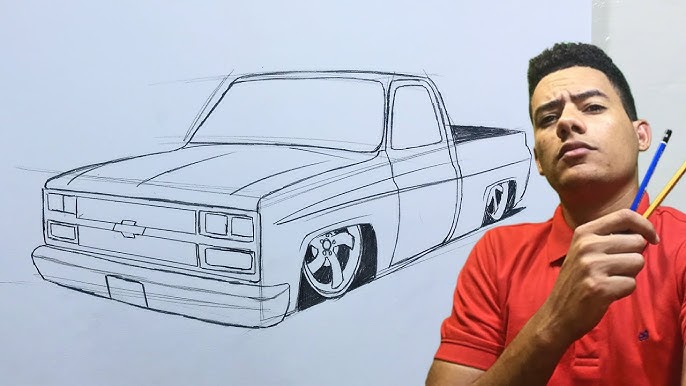 Coo dibujar una caioneta chevrolet silverado