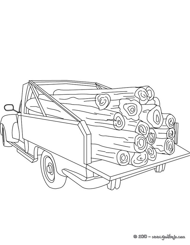 Dibujos para colorear camioneta de trabajo