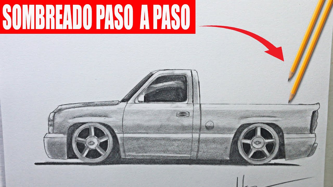O sombrear dibujo paso a paso chevrolet silverado