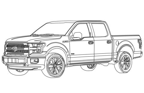 Ford f pickup truck coloring page from ford category select from printable crafts of ctooâ cs coloring pages truck coloring pages ford f pickup