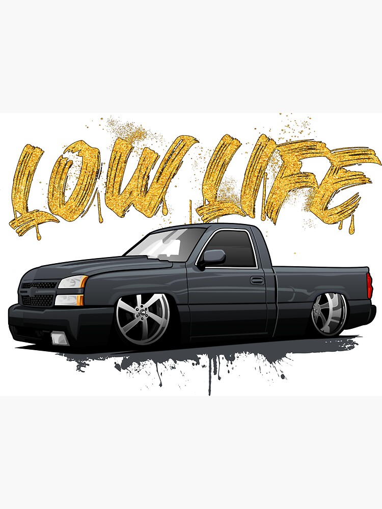 Chevy silverado truck chevrolet low life slammmed magnet for sale by asvpdiamond