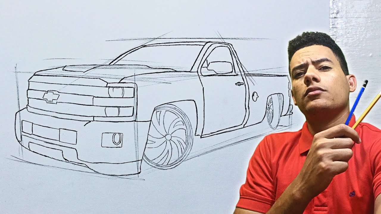 Coo dibujar una caioneta chevrolet silverado tuning
