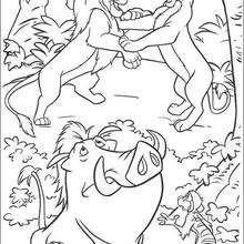 Simba and nala reunited coloring pages