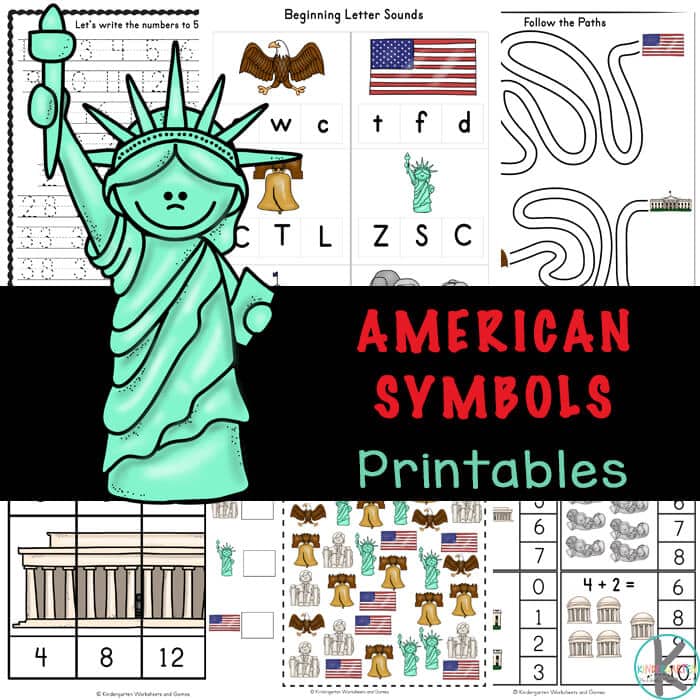 Ð free american symbols kindergarten activity sheets