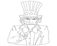 American symbols and monuments printable coloring pages