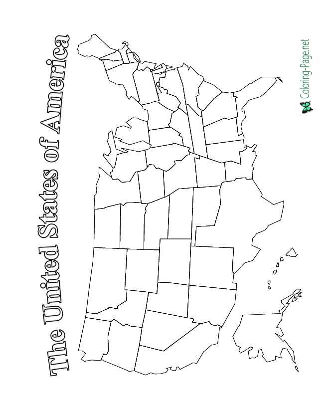 Coloring pages of american symbols