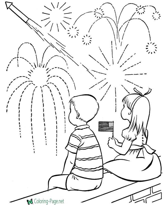Coloring pages of american symbols
