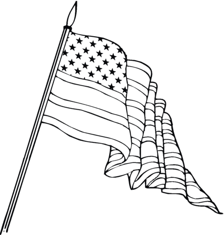 Usa flag coloring page free printable coloring pages