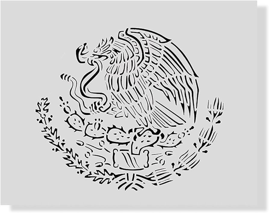 Plantilla de bandera mexicana