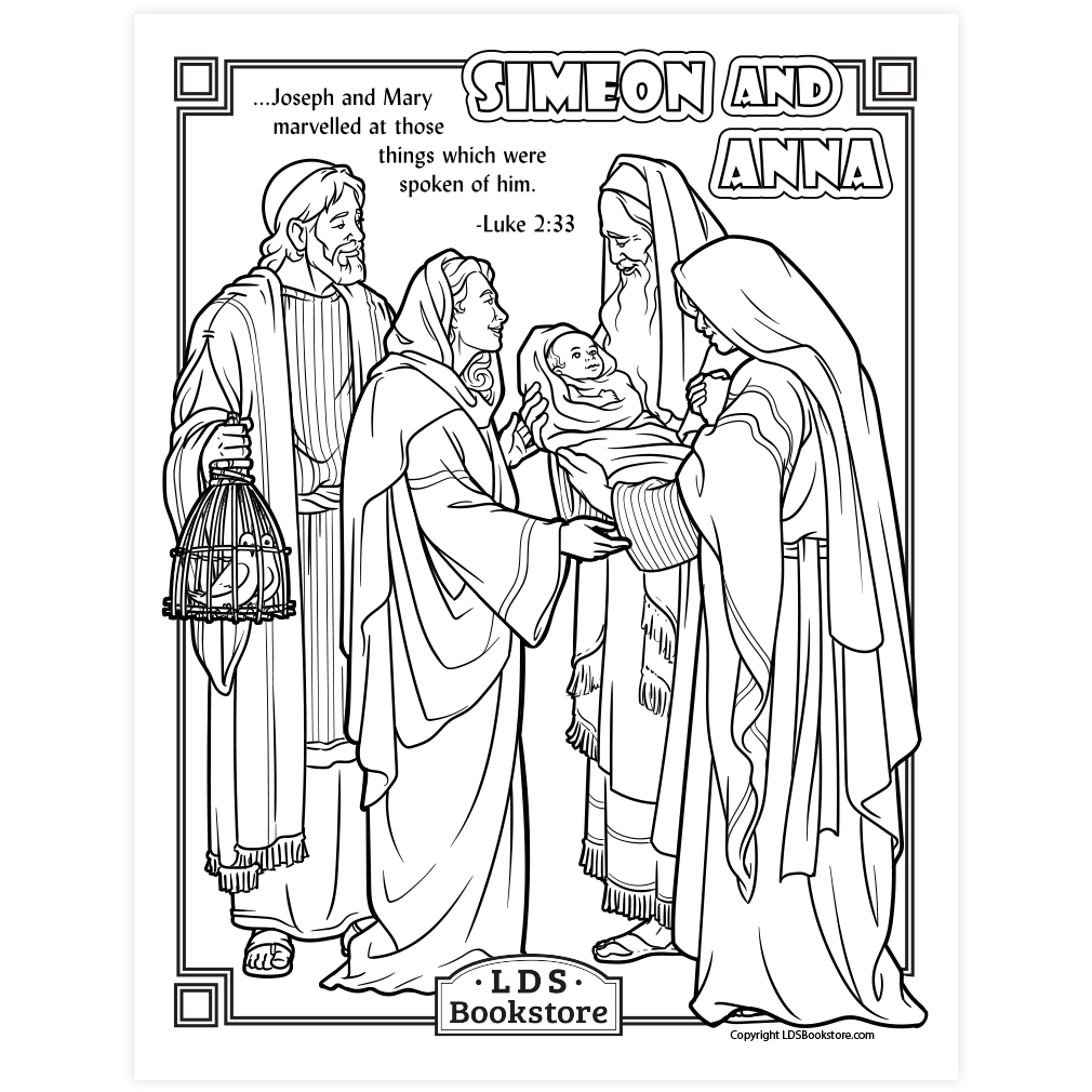 Simeon and anna coloring page