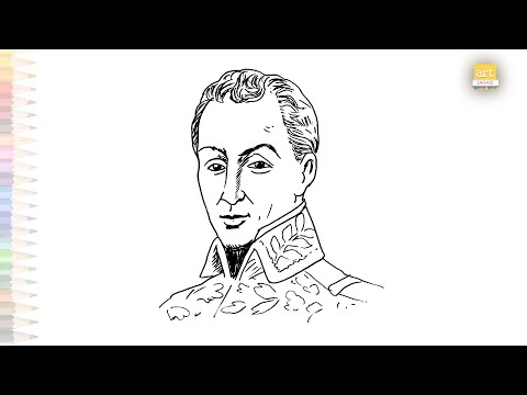 Simon bolivar drawings simãn bolãvar how to draw simon bolivar face step by step easyart