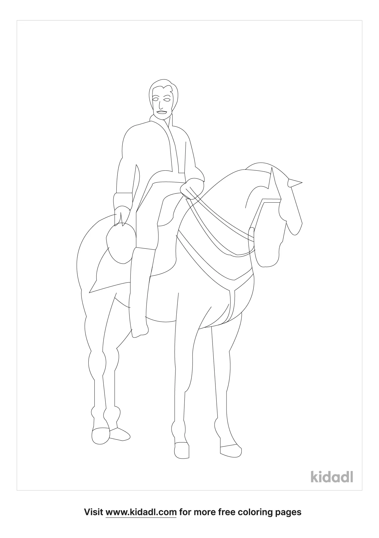 Free simon bolivar horse coloring page coloring page printables