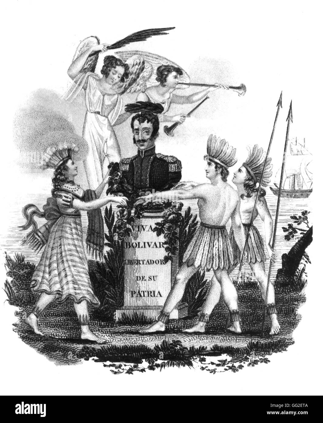 Simon bolivar cut out stock images pictures