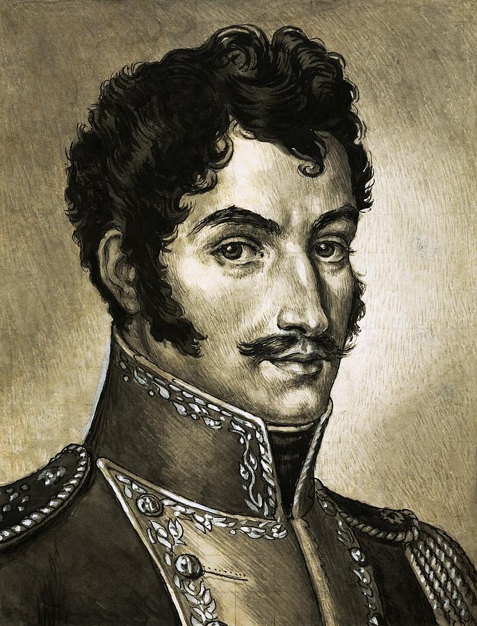 Portrait of simon bolivar painting by english school