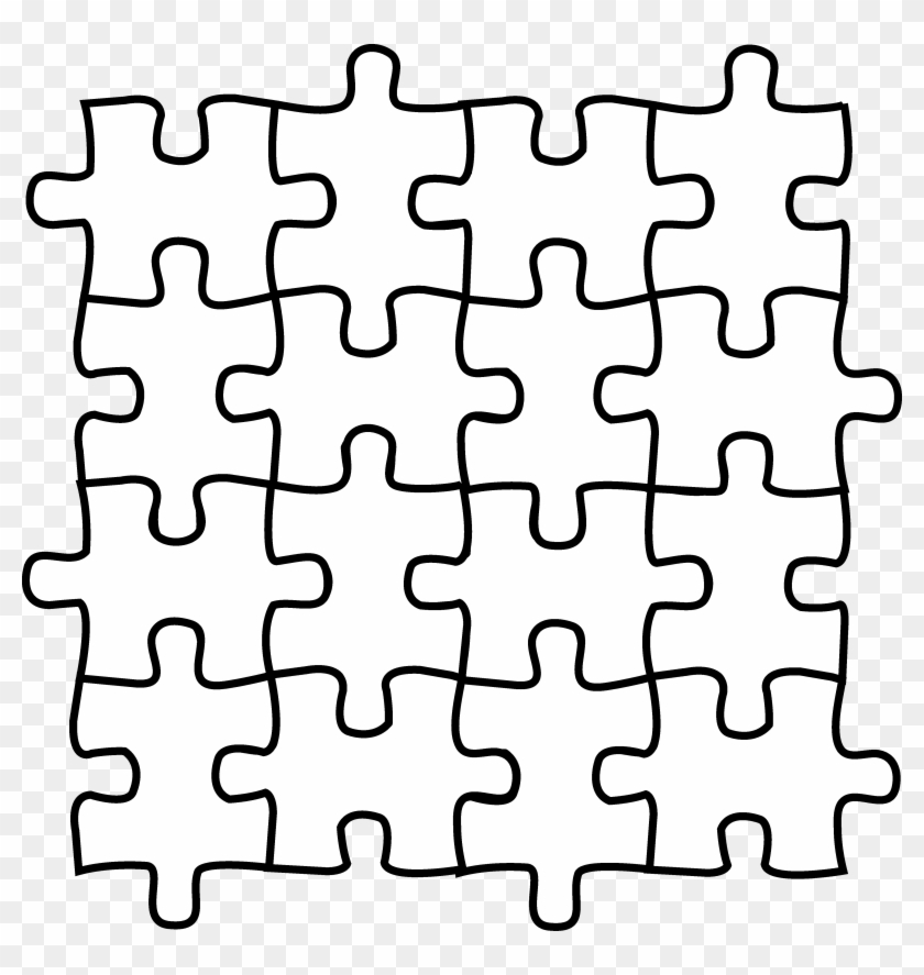 Instructive puzzle piece coloring page simplistic many