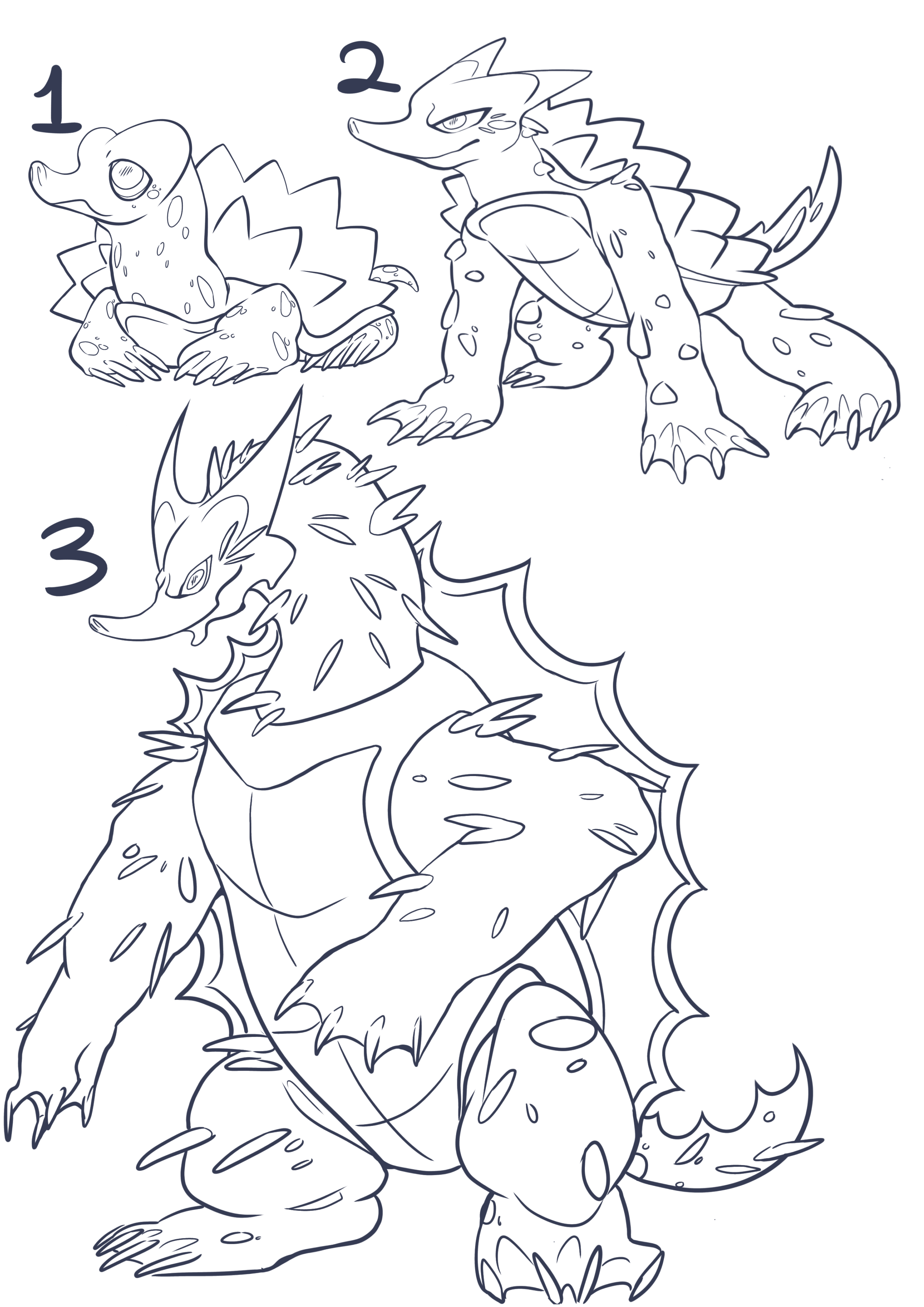 Line art for the matamata turtle fakemon rfakemon