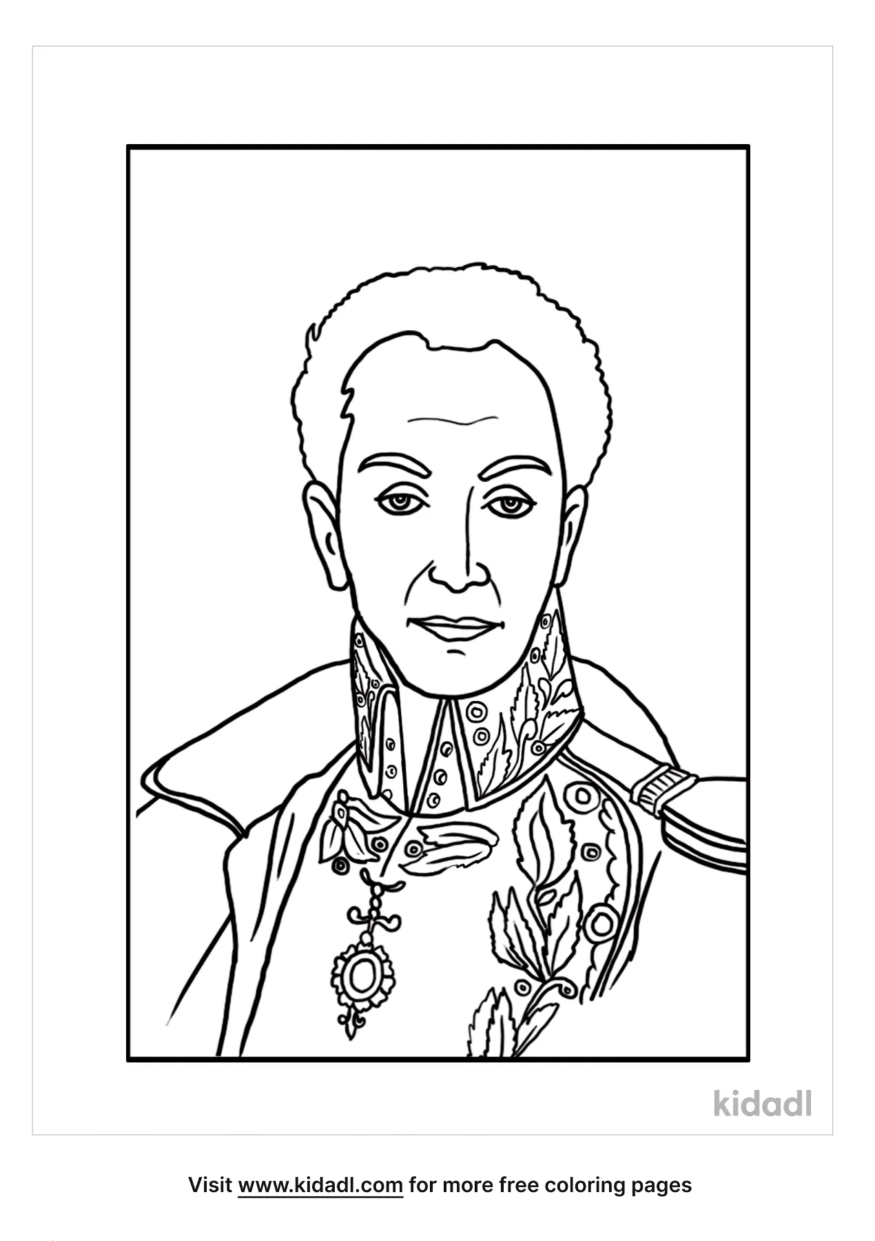Free simon bolivar coloring page coloring page printables