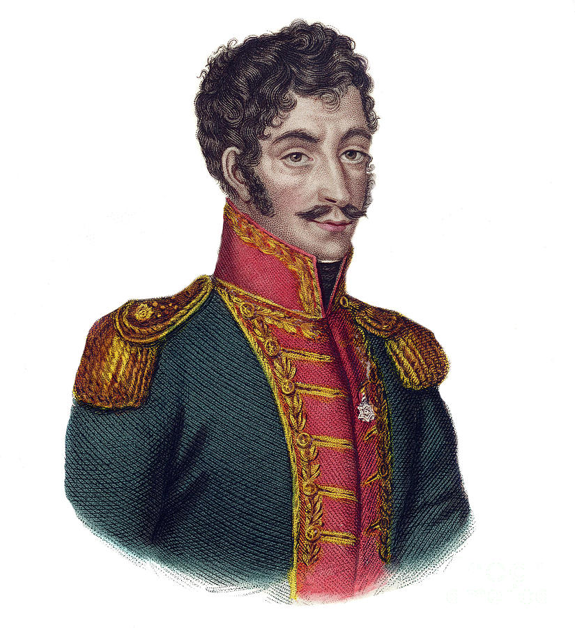 Portrait of venezuelan politician and military man simon bolivar painting by french school