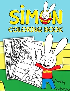 Simán coloring book encourage creativity with one sided coloring pages featuring stunning illustrations about super rabbit iconic scenes and characters for kids toddlers schneck allan hj books