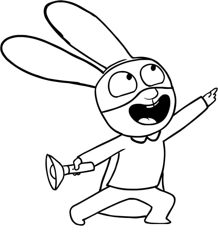 Simon rabbit coloring pages