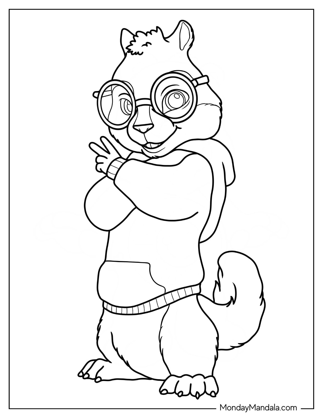 Alvin the chipmunks coloring pages free printables