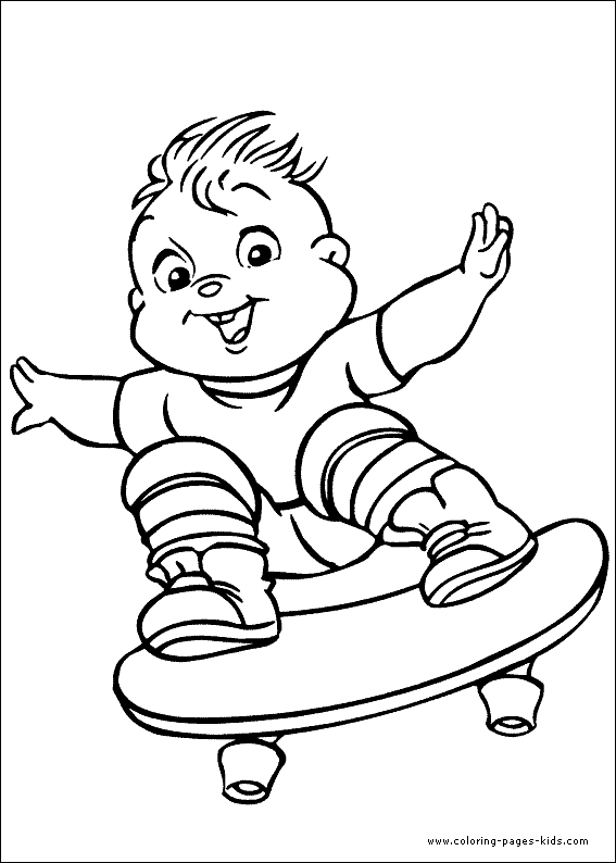 Simon from alvin and the chipmunks color page