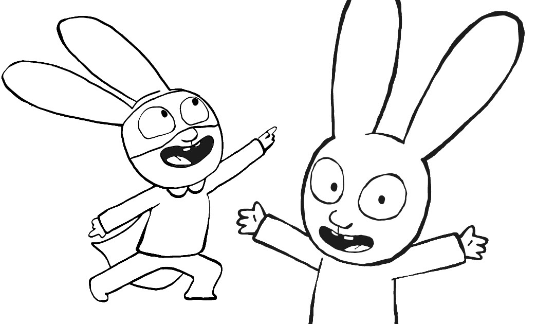 Animations az simon the rabbit coloring pages