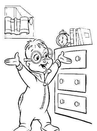 Chipmunks coloring page