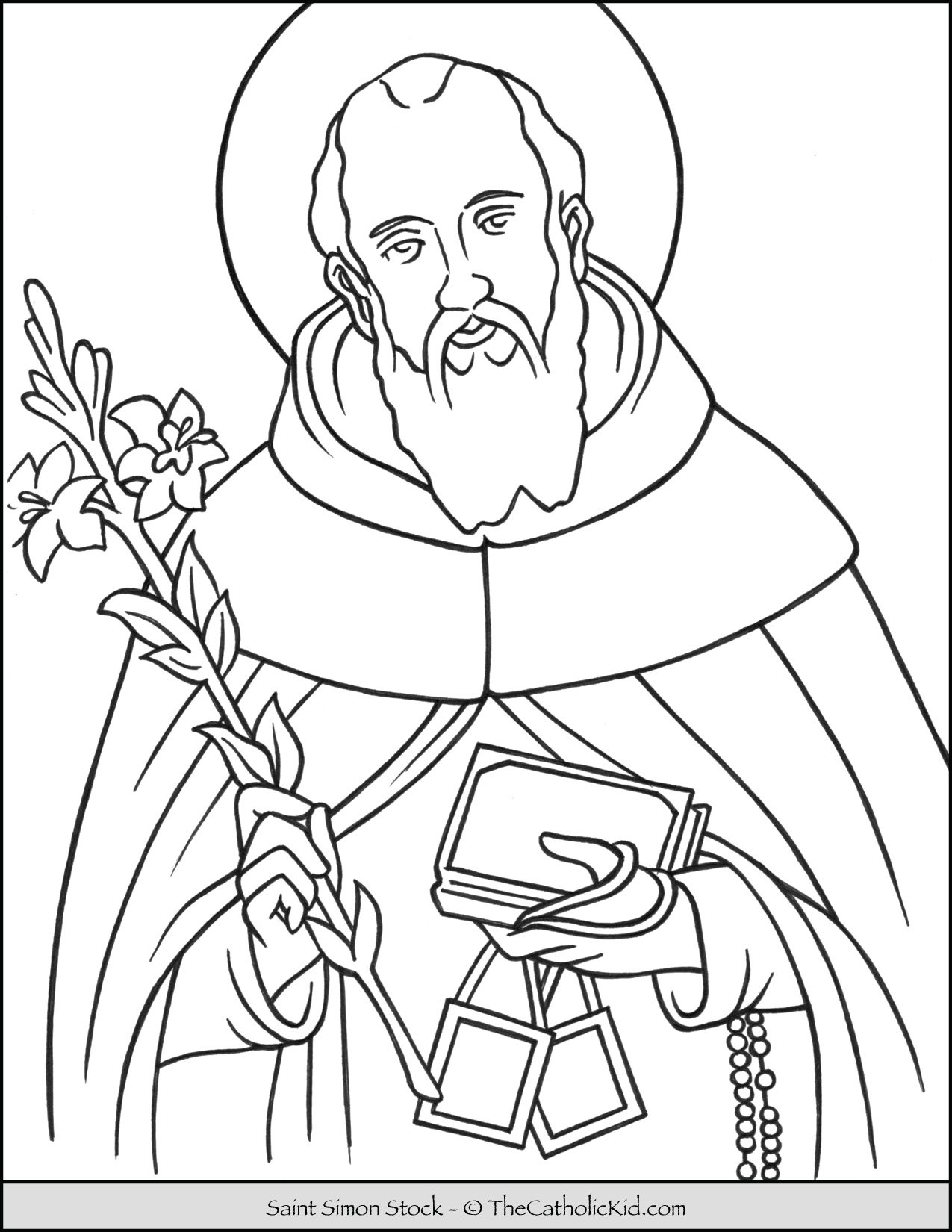 Saint simon stock coloring page