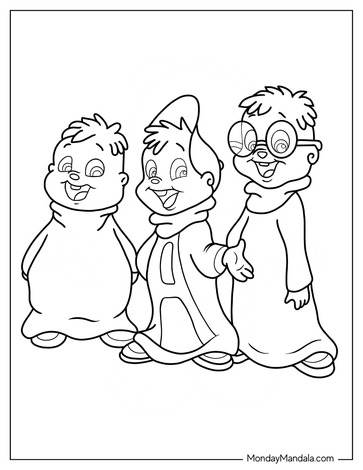 Alvin the chipmunks coloring pages free printables