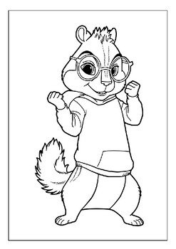 Printable alvin and the chipmunks coloring pages creative fun for kids p