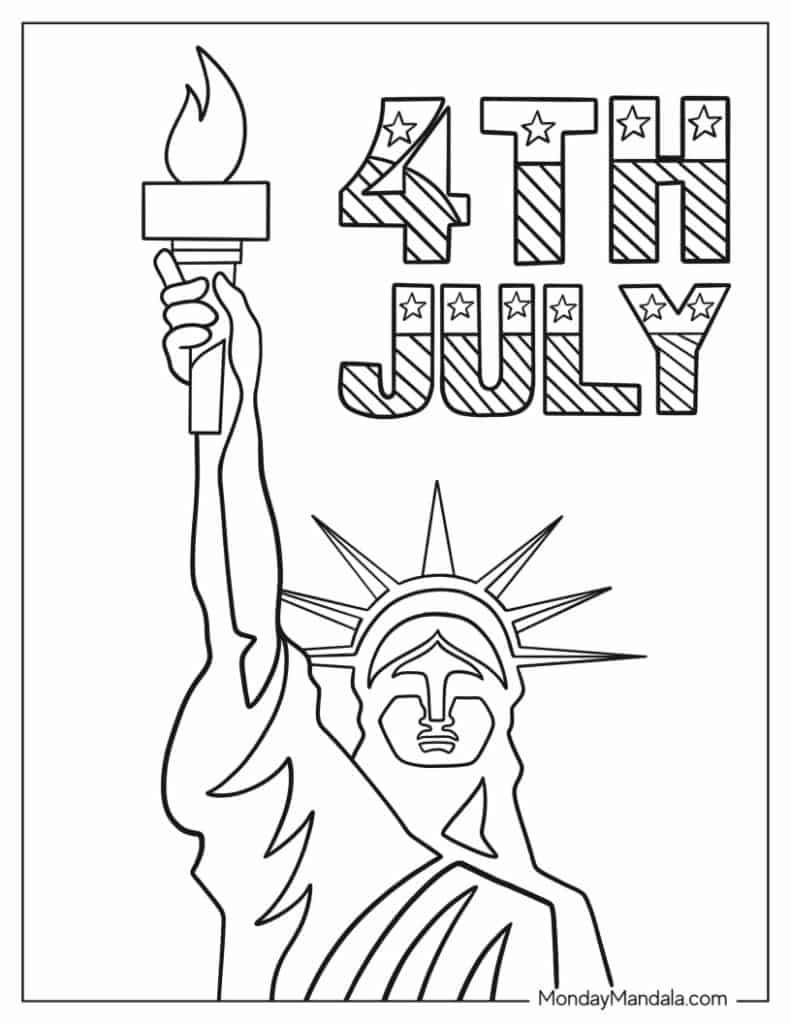 Th of july coloring pages free pdf printables