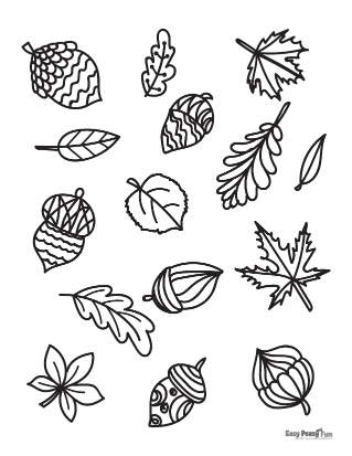 Fall coloring pages
