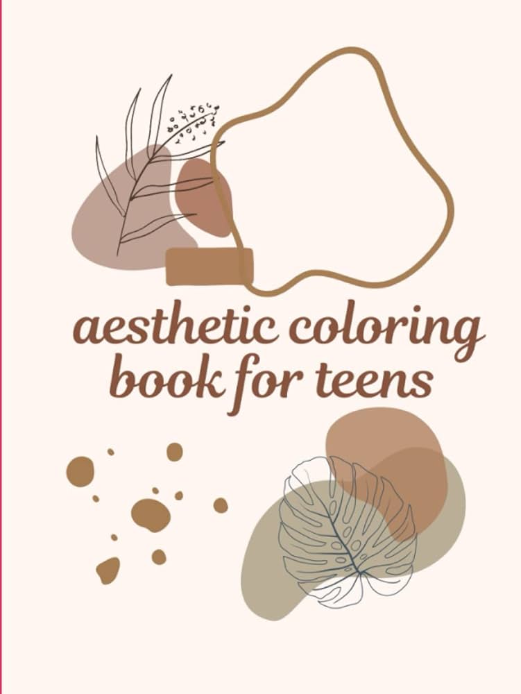 Aesthetic coloring book for teens aesthetic coloring book for adults over designs simple coloring pages for relaxation and stress relief hau dang van hau dang van books