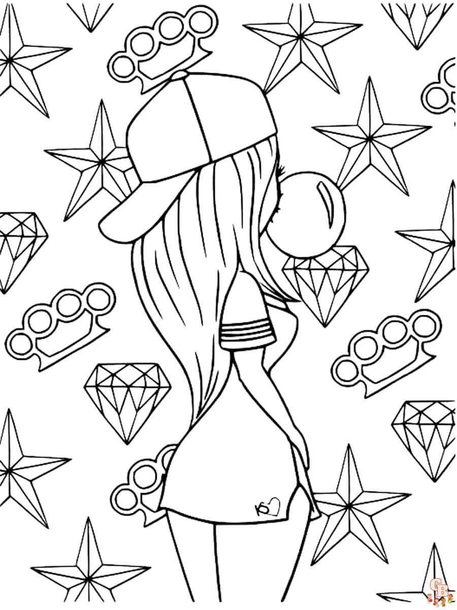 Aesthetic coloring pages