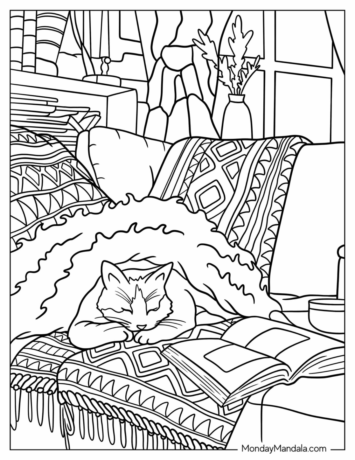 Aesthetic coloring pages free pdf printables