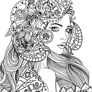 Aesthetic drawing coloring pages printable for free download