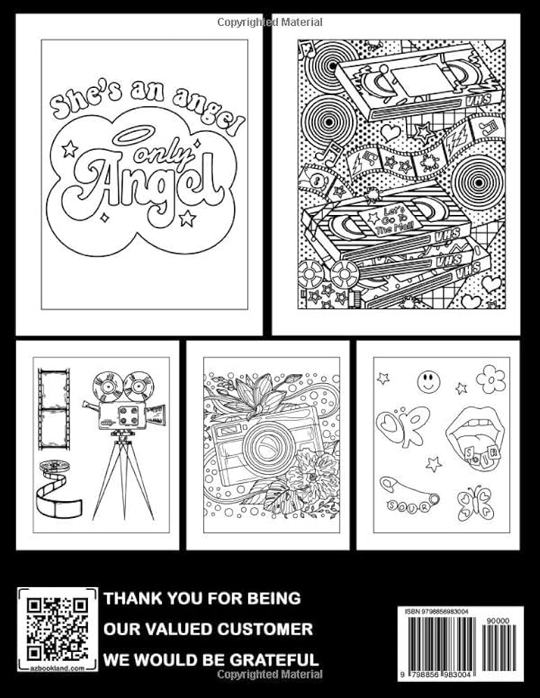 Aesthetic early s loring book amazing loring pages of cute simple and trendy designs for girls and women to relax graves jakub books