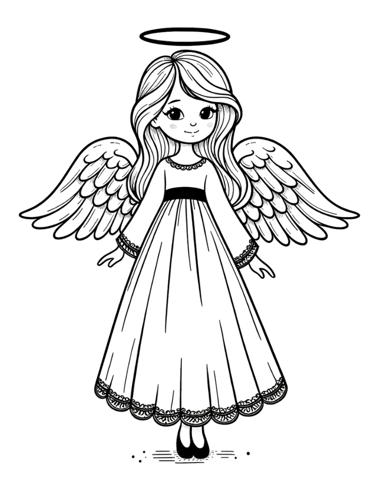 Free angel coloring pages for kids