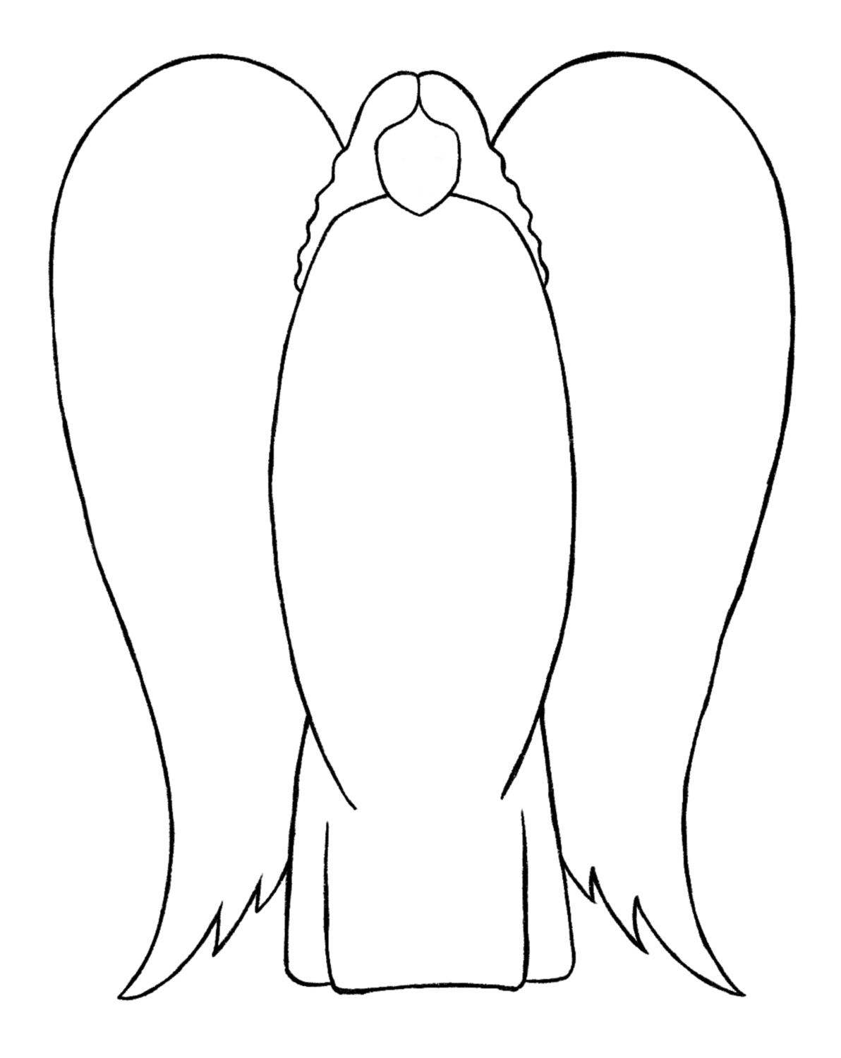 Angel drawing easy steps