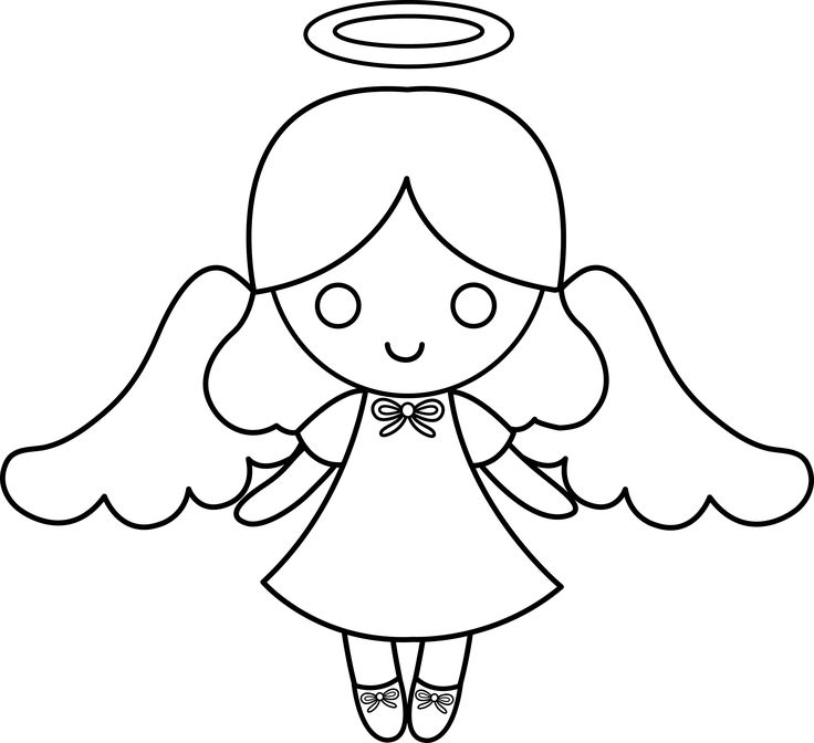 Angel drawing cute easy drawings angel coloring pages