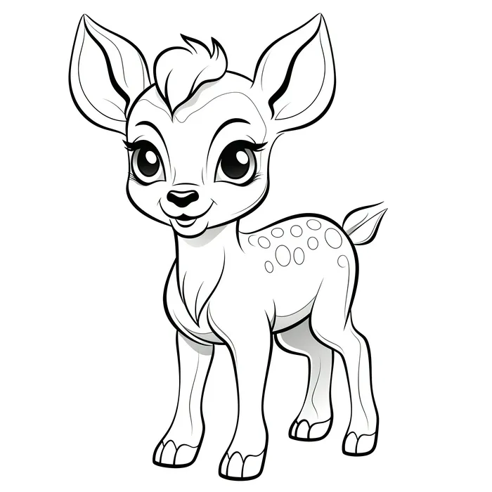 Simple animal coloring books midjourney prompt